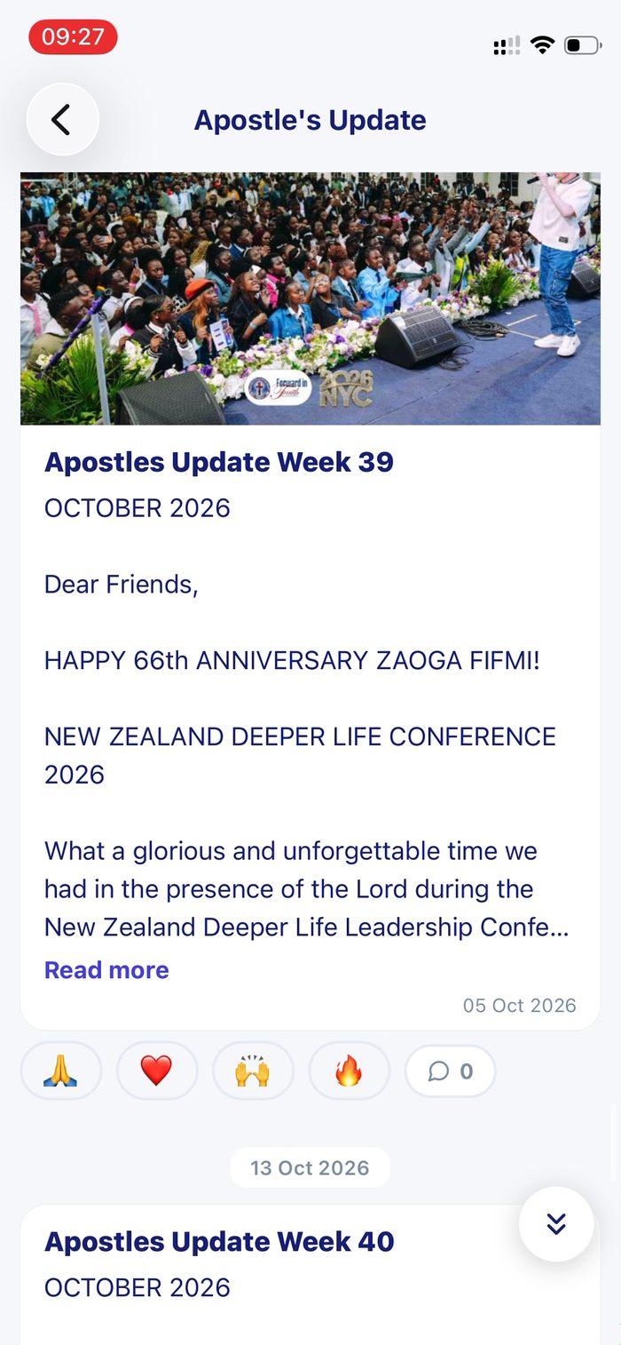 The Apostle's Update — a channel, not a flip book