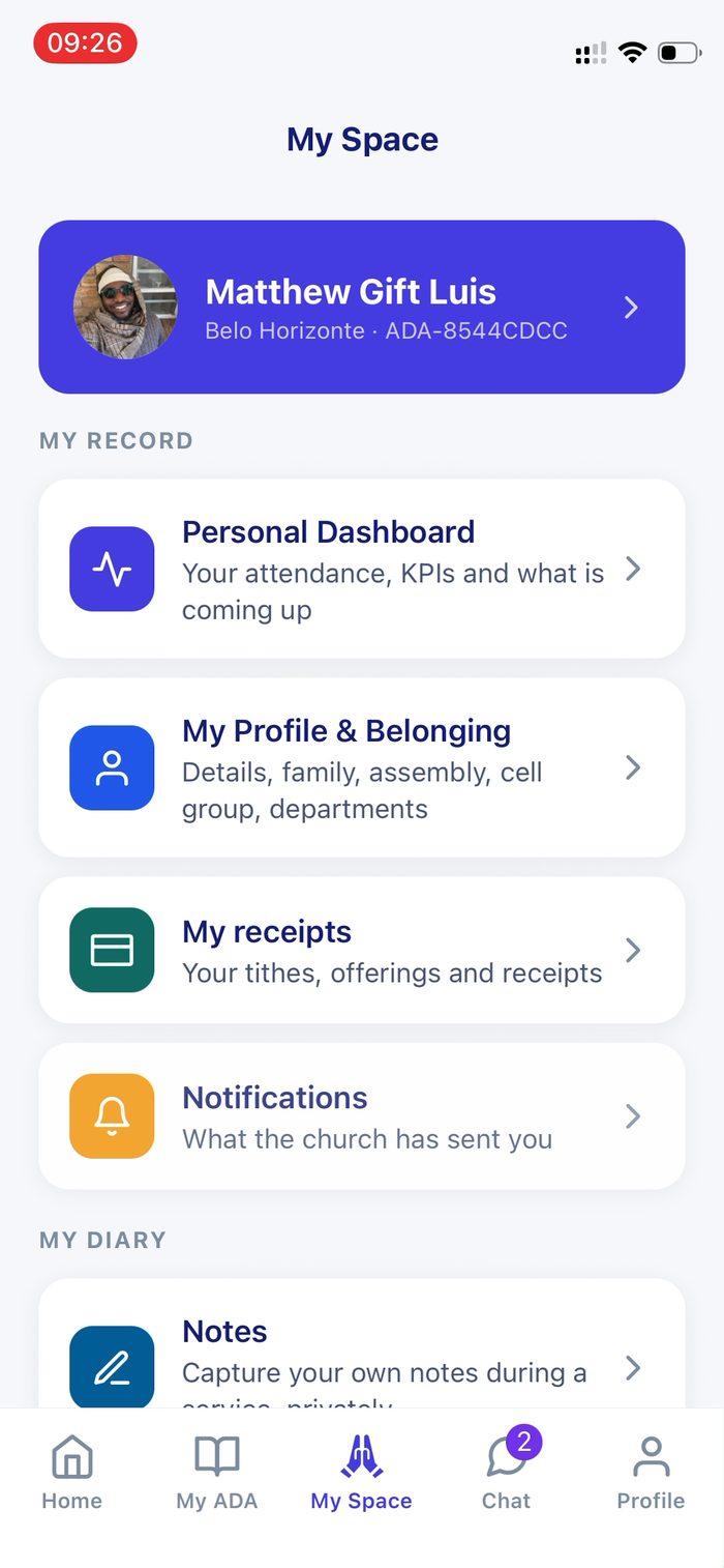 My Space — your record, diary, requests and care